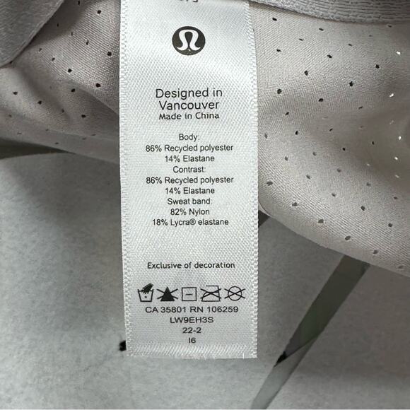 Lululemon Fast and Free Run Hat with Vent - Mint Gray Black Paint Glide - Picture 7 of 8